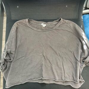 Grey Garage cropped t-shirt